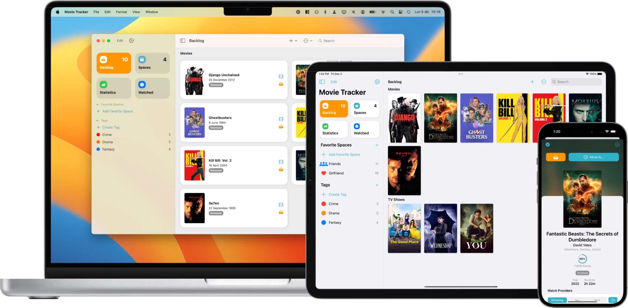 Movie Tracker: Watchlist track for iPhone, iPad and Mac